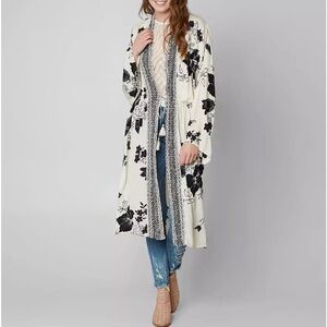 Billabong Black and White Floral Top